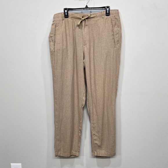 Club Room Other - Club Room Luxury 100% Linen Pants Men XL Drawstring Elastic Waist Resort Coastal